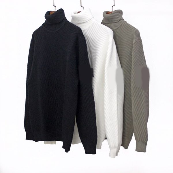 Designer Stone Chunk-winter dikke hoodie coltrui gebreide trui pullover geborduurde heren- en damesjas Zwart grijs wit optioneel