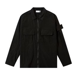 Diseñador Stones Chaqueta Hombres Camisa Veste Veste Homme Doble bolsillo reflectante Protección solar Breakbreaker Caída de calidad