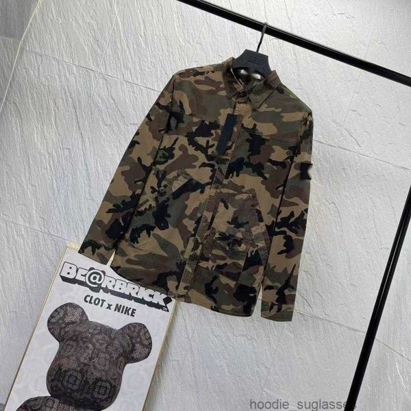 Designer Stones Pocket Stones Veste à manches longues Zipper Badges Hommes Tshirt Casual Manteau Camouflage Coupe-Vent Broderie Hommes Chemises Automne Manteaux Aax72