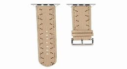 Bracelets de créateurs Apple Watch Strap Band Double Lettre Cuir 44424038 MM Convient pour Apple Watch 6 Se 5 4 3 2 1 10color G211203557331