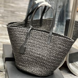 Designer Strawtas Luxe Tote Raffia's tas Schouderbeurs 10a Big Tag Hollow Out Crochet Decorations Vintage Luxery Designer Bag Dames Handtas geweven lederen tas