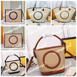 Designer Straw Bag PETIT BUCKET RAPHIA Designer Totes Circle Logo 6 Couleurs M81366 M59663 Summer Beach 34cm 26cm 19cm 6 Couleurs Grand Sac Shopping