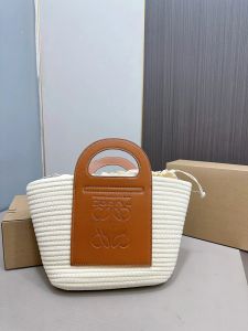 Sac à main en paille tissé à la main, panier de styliste, fourre-tout de plage, fourre-tout d'été pour dames, sac à main a20