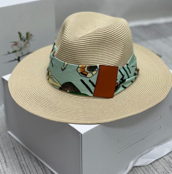 Designer Straw Beach Hat Summer NOUVEAU CHAPE FEUX FEMMES LUXEUR