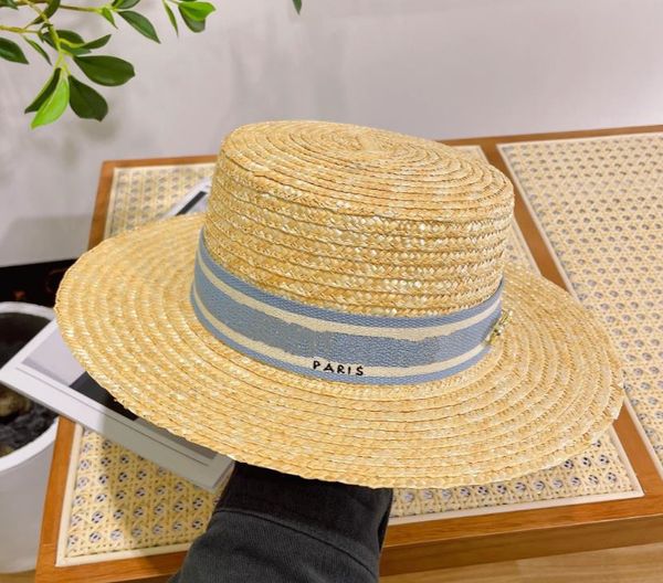 Designer Paille Hat de seau de seau d'été Chapeaux de crochet Luxury Designer Fisherman Flat Sun Suns Back Brees Caps Fashion Caps en tricot Panama
