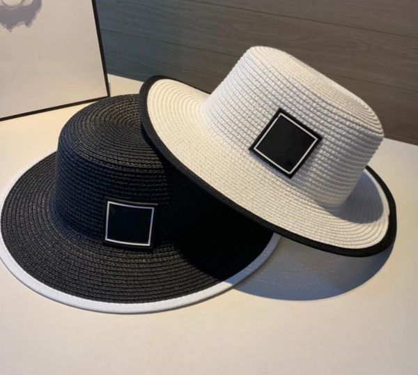 chapeau de paille design 2023 été nouveau chapeau haut plat de haute qualité hommes dames même pare-soleil panama Sun Beach Caps