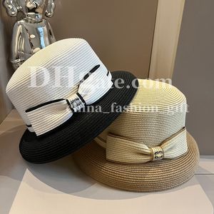 Chapeau de paille de styliste pour femmes, chapeau d'été de luxe, lanterne avec nœud, chapeau de vacances pour hommes, chapeau de soleil pour vacances en plein air