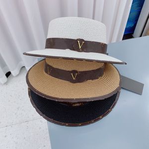 Designer Straw Hat Luxury Gentleman Flat Cap Hommes et Femmes Sun Hats Fashion Fisherman Sunhat Top Quality