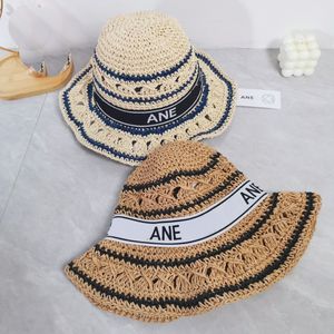 Chapeaux de paille de créateur pour femmes, casquettes de voyage à la mode, chapeau seau en Crochet respirant, chapeaux de plage