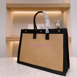 Designer Paille Tote Sac Femmes Rive Gauche Shopping Broidered Weave Totes Hands Sacs Lady Beach Vacation Grand Sac à main