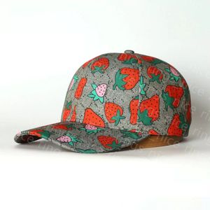 Designer Strawberry Baseball Cap Embet Hat Fashion Mens Domans gemonteerde hoeden voor katoenen printletters Casual Cactus Fisherman Caps Casqu DRNA