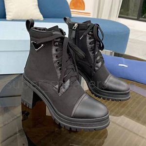 Bottes de designer Femmes Boot de la cheville Bottes Chelsea Boots Re-Ylon Classics Chaussures en cuir noir Martin Boot Taille 35-41 avec boîte