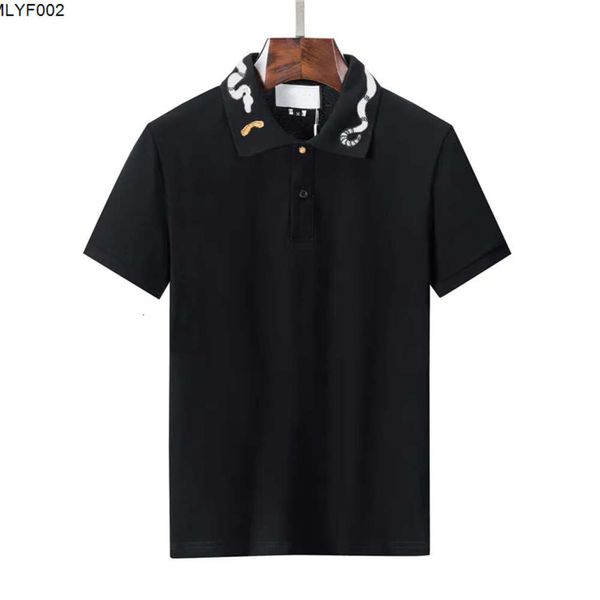 Designer Stripe Polo Shirt T-shirts Serpent Polos Bee Floral Mens High Street Fashion Horse Luxe T-shir