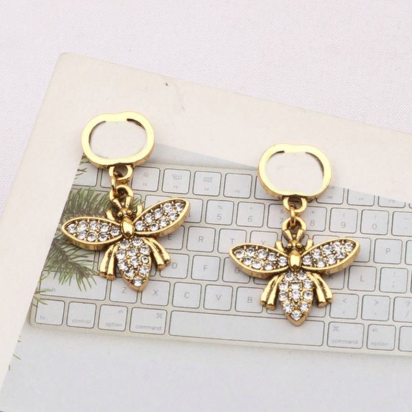 Boucles d'oreilles de créateur 925 aiguilles en argent abeille marque de luxe boucle d'oreille dames cadeaux de mariage accessoires de bijoux exquis
