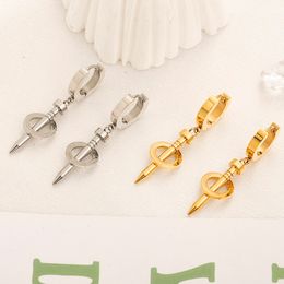 Designer Stud Boucles d'oreilles de haute qualité en acier inoxydable marque lettre clou boucle d'oreille boucle goutte oreille bijoux accessoire mode femmes cadeau de mariage