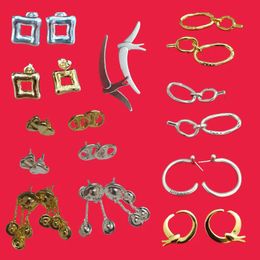 Boucles d'oreilles de créateur bijoux UNode50 boucles d'oreilles géométriques plaquées en or 18 carats femmes populaires de haute qualité en argent sterling 925 cadeau de bijoux de mariage de luxe