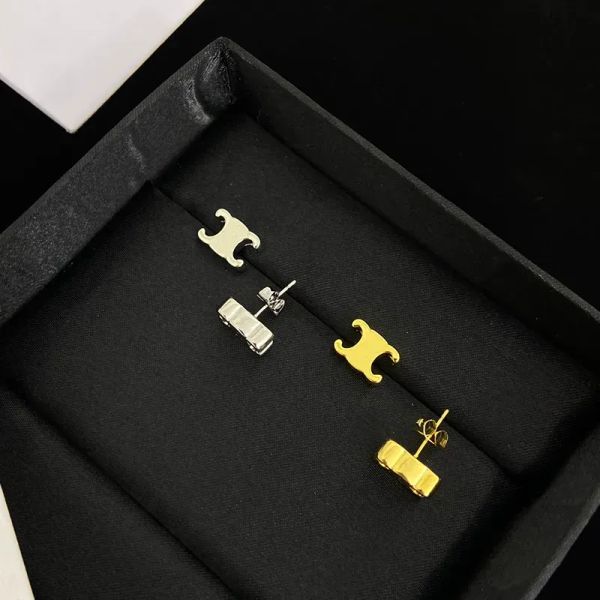 Pendientes de diseñador Joyería de lujo Charm Plata Pendientes de oro Studs Mujeres Pendiente de aro Pendientes para niñas Regalo de compromiso de boda San Valentín con caja