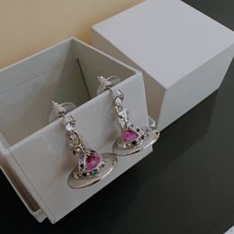 Pendientes de tuerca de diseñador Viviane joyería de moda de lujo para mujer pendientes de oro pendiente de perla de Metal cjeweler Westwood mujer 265