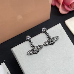 Designer Stud Oorbellen Viviane Luxe Dames Mode-sieraden Saturn Earing Parel gouden oorbel cjeweler planet Westwood Woman