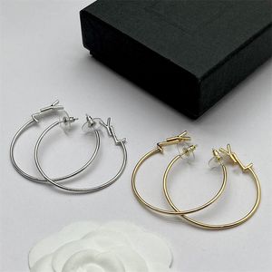 Designer Studs Women Circle Letter Earring S Hoop Golden en Silver Oorrings bengelen luxe ornamenten sieraden vrouw Fashion Party Ear stud