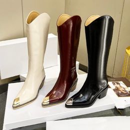 Designer d'hiver Isabel Femmes Marant Boots en daim-haut-haut-botte de taille en cuir authentique Chaussures en velours taille 35-40