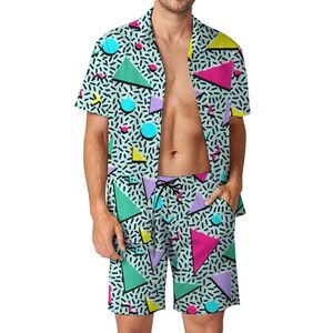 Costume de créateur pour hommes, ensemble de chemises à manches courtes, vacances en bord de mer, Shorts d'été, deux cardigans à col ample, L11k