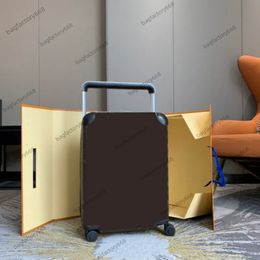 designer kofferbagage met wielbagage designer reizen Zwart echt leer 55 Topkwaliteit Boarding Rolling Bagagebox unisex modeontwerper koffer