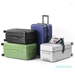 Designer - Valises Ventes directes d'usine Bleu Aluminium Luxe Carry Trolley Voyage sur roues Promotion Personnalisation privée