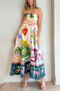 Diseñador Summer Vestidos Elegantes Casales Násicos Impreso