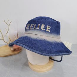 Chapeaux de seau d'été de styliste, casquettes en Denim de styliste pour femmes, chapeaux à large bord Vintage délavés pour hommes