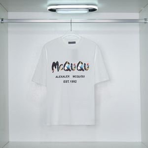 Designer Zomer Casual Ademend Sport MAQUEE 727285QUZ220900 Heren Shirt Aquarel Graffiti Katoenen T-shirt Maat S-2XL