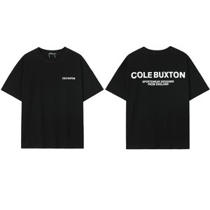 Designer Summer Cole Buxton Mens T-shirts Streetwear Lettre imprimé Mode décontractée Men de manche