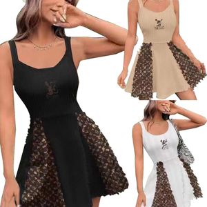 Designer zomerjurk voor damesmode slanke fit jurken dames casual retro mouwloze swing jurk