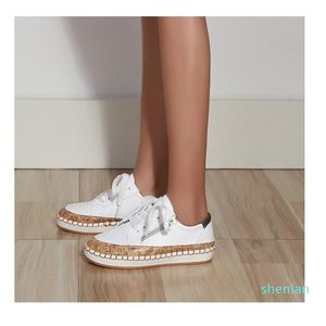 Designer été espadrilles en gros étudiant à lacets chaussures en tissu filles paresseux chaussures simples appartements femmes enceintes chaussures en tissu 35-43