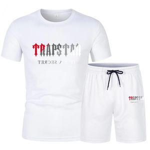 Designer zomermode Trapstar effen zwarte letter gedrukt paar top wit herenoverhemd casual losvallend dames-T-shirt