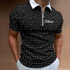 Designer Summer Golf Korea Hot Men's New Shirts Polo Breatch Polo High Quality Topt à manches courtes à manches courtes