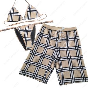 Ontwerper zomer mannen strand shorts vrouwen sexy badpak bikini tweedelig en een stuk luxe volledige logo letters print kleurrijke meisjesbadpakken bikini's bathwears