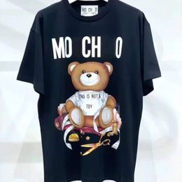 Designer Summer Mens and Womens T-shirts Celebrity Same Moss Bear Series Letter Imprimé Round Coule Loose Casual Girl Girl Friend Pure Cotton Couple T-shirts S-5XL