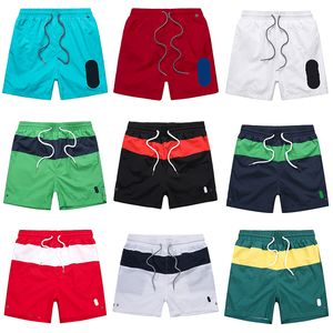 Designer zomerheren shorts casual dun droog zwemkleding snel droog gaas stoffen borduurwerk paarden strand s short