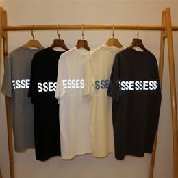 Diseñador de verano para hombre camiseta ESS reflectante de manga corta marca de moda para mujer camiseta suelta pareja calle hip hop camiseta de manga corta S-XL