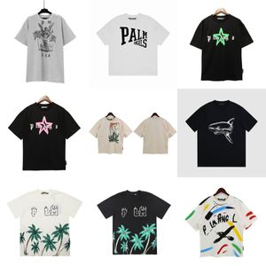 T-shirts voor heren Graffiti T-shirts Palms Palmangel City Designer Limited Inkjet Graffiti Letterdruk Heren Dames Zeilboot Korte mouwen Casual T-shirts Tops AG11
