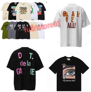 Designer Zomer Korte Mouw t-shirt Heren T-shirt Galerijen Tee Depts T-shirts Zwart Wit Mode Mannen Vrouwen Tees Met Letters luxe T-shirt merk t-shirt Kleding we1