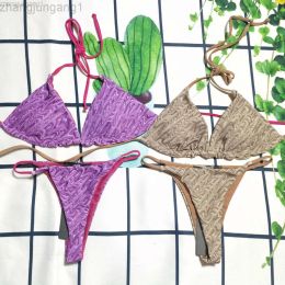 Designer zomerbadpak dames f letter bedrukte bikiniset sexy mode damesbadmode