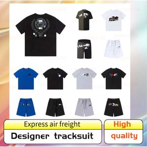 Designer Summer Trapstar Tracksuit Set T-shirt Shorts Sportswear pour hommes Boy Ventilation Pantalon de jogging Brand Casual Costume Basketball Shirtmens Woman