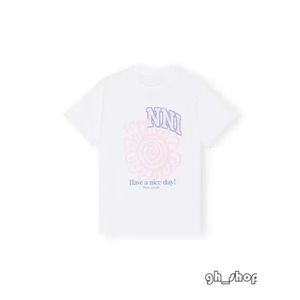 Camisetas de diseñador para mujer, camiseta informal con estampado de fresa y cuello redondo, camiseta holgada de algodón de manga corta para mujer 9644