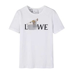 Diseñador verano mujer camiseta LOE Luojia alta calidad 23 Hal's Mobile Castle Print cuello redondo manga camiseta hombres mujeres