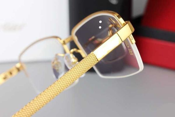 Lunettes de soleil designer Cadre de lunettes en titane pur en or