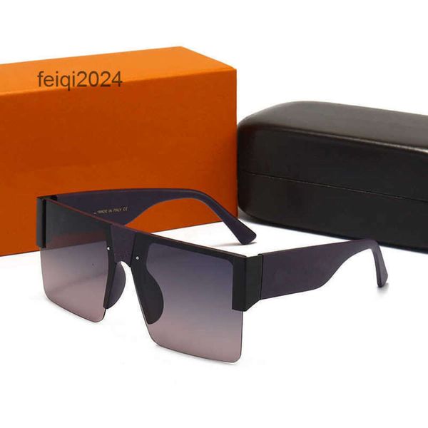 Gafas de sol de diseñador 2024 Moda fresca Metal Oval Marco pequeño Hombres Mujeres Salvaje Calle al aire libre Foto Conductor Negocio con caja