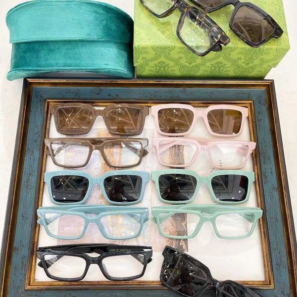 Lunettes de soleil designer 2024 Nouvelles lunettes de soleil de la boîte de famille G Style suspendu Instagram même type un miroir double utilisation des lunettes de soleil GG1543S