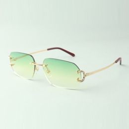 Designer Sunglasses 3524024 met Diamond Paw Draden Wapens Glazen, Directe Verkoop, Grootte: 18-140mm